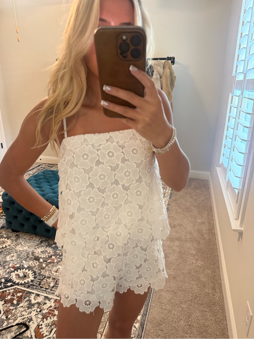 Petal & Pup White Floral Matching Set